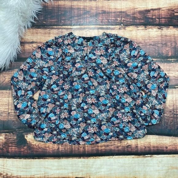 J. Crew Tops - RELISTED J. Crew Floral Ruffle Blouse